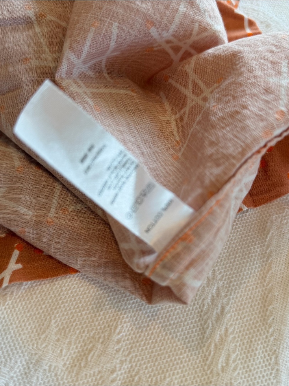 Todd Snyder Orange Printed Short-Sleeve Button-Down Shirt Matchstick Design - Picture 4 of 4